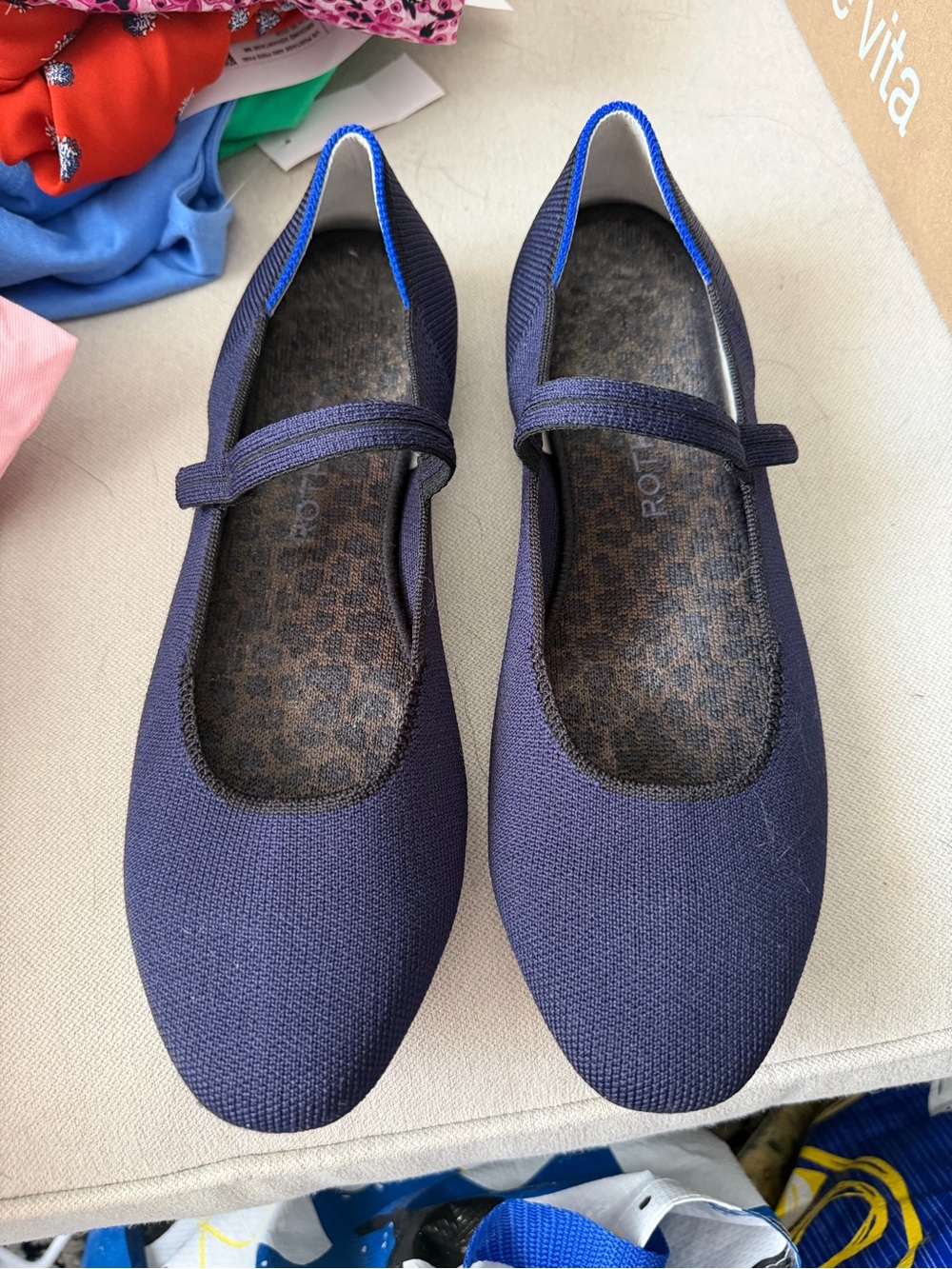 Rothy’s Navy Mary Jane Flats